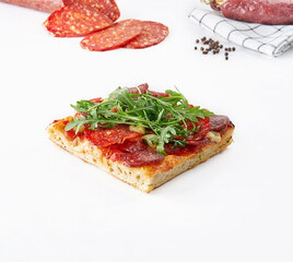 Pizza slices is white background isolated style.