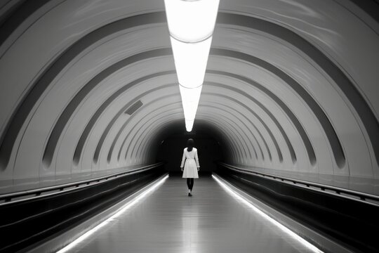 Turnel architecture corridor walking.