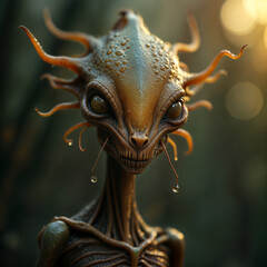 Cute alien creature. Generative AI