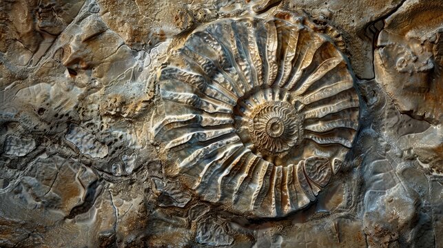 A fossil nummulite a large single celled organism in a limestone of Palaeogene age
