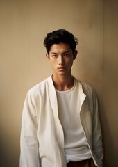 Fototapeta premium Japanese men portrait photo contemplation.