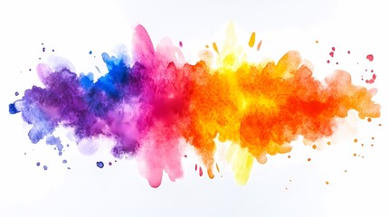 Abstract Watercolor Rainbow Splash Background   Colorful Art Design
