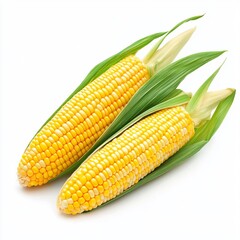 Corn on a white background