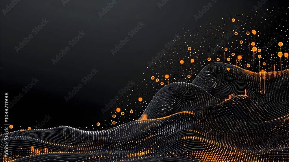 Aufkleber Elegant and dynamic glowing mesh line borders and frames that can be used as creative design templates for a variety of digital projects including websites presentations social media graphics