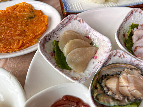 Korea seafood. Pen Shell and Scallop