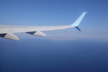 Blick aus einem Flugzeug