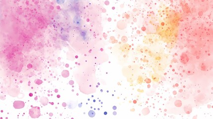 Obraz premium Abstract Watercolor Background with Pink Yellow and Blue Splatter