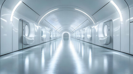 Futuristic Corridor 3D Illustration