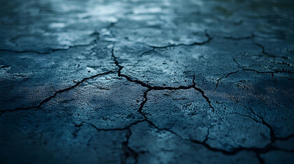 Obraz premium Dark Blue Cracked Surface Background Illustration
