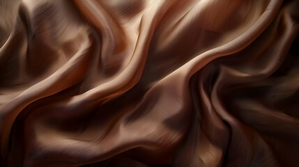 Fototapeta premium Abstract Brown Silk Fabric Texture - Background Image