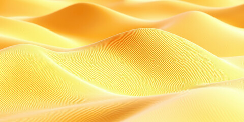 A yellow sand dune with a pattern of lines