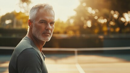 Man Playing Tennis. Staying Healthy with Fitness and Physical Exercise