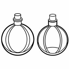Continuous Line Drawing of a Perfume Bottle