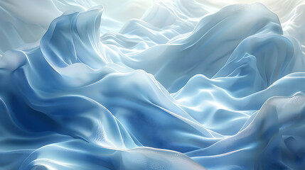 Fototapeta premium Abstract Blue 3D Wavy Background