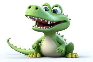 Naklejka premium Dinosaur reptile cartoon animal.