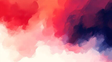 Obraz premium Abstract Watercolor Background with Red Pink and Blue Hues