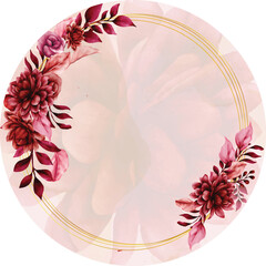 Vector illustration of floral tags. Floral circle. Baat Pakki Tag. Thank you tags, wedding tags, birthday tags, label, printable. vintage. Blank template.