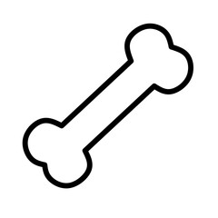bone icon vector with line design