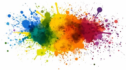 Fototapeta premium Colorful Abstract Watercolor Splashes Background