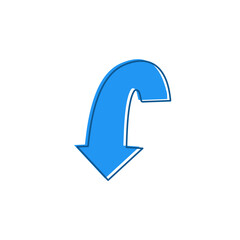 blue arrow vector design