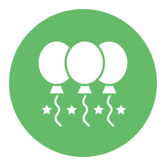 New Year Balloons Icon