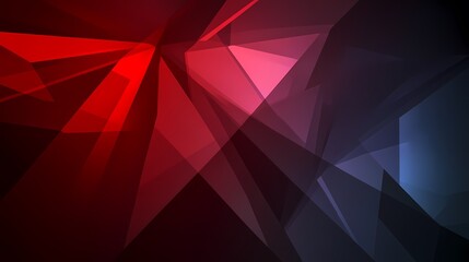 Fototapeta premium Abstract Geometric Shapes Red and Blue Polygonal Pattern Modern Design