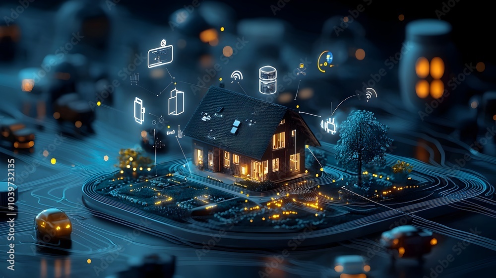 Poster interconnected mesh network of digital devices and sensors powering a smart efficient and convenient