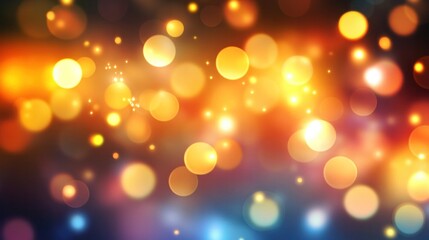 Fototapeta premium A soft, dreamy bokeh lights background with warm glowing lights, perfect for a holiday or festive event, with gentle twinkling and smooth gradients