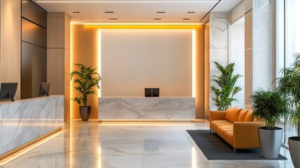 Modern Lobby Interior Design with Elegant Decor