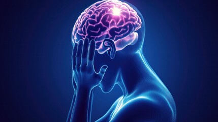 BPPV symptoms with dizziness and brain pain, a person looking disoriented, struggling to stand straight due to vertigo