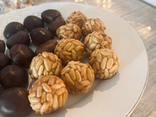Panallets Typical Spanish pastries in Catalonia on All Saints' Day. 