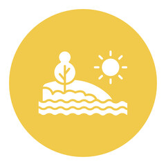 Lake Landscape Icon