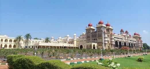 Mysore Palace, also known as Amba Vilas Palace, is a historical palace and a royal residence. It is located in Mysore, Karnataka, India. 
It used to be the official residence of the Wadiyar dynasty. 