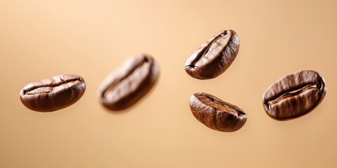 Coffee beans flying in the air coffee coffee beans beverage.