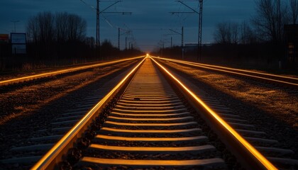 Fototapeta premium Laser beams luminous abstract sparkling isolated on a background. Trails of light left by acceleration speed motion on night road. Light moving fast train over darkness