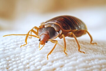 Pest control technician using heat treatment equipment to eliminate bed bugs in a household, ensuring safety and efficiency