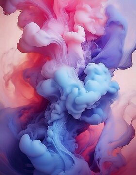 Nebulosa et&eacute;rea de fluidos en colores pastel