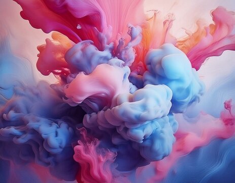 Nebulosa et&eacute;rea de fluidos en colores pastel