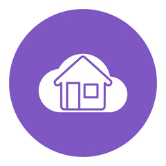 Cloud House Icon