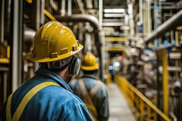 Safe working conditions, with employees working in a well-maintained environment where safety rules are strictly followed