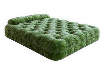 Green cooling bed isolated on transparent background, png file, no background png file