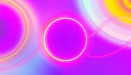Obraz premium Abstract Background with Curved Neon Shapes and Gradient Colors