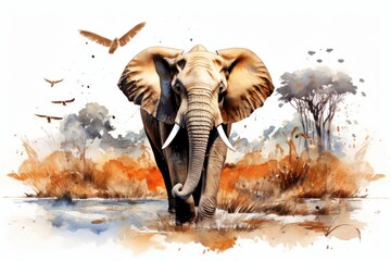 Obraz premium Safari Animal animal wildlife elephant.