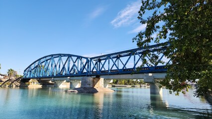 Railway Bridge on Seyhan River in Adana city 