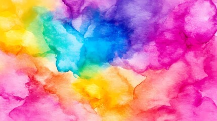 Abstract Watercolor Rainbow Background Texture