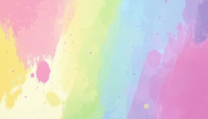 Smooth color transitions between purple, blue, green and yellow on a pastel watercolor background for a modern design