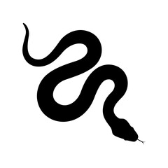 Snake graphic icon. Snake black sign isolated on white background. Vector illustration