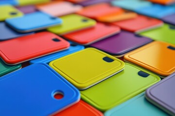 NFC Tags - Colorful Electronic Communication Technology for Phones and Computers