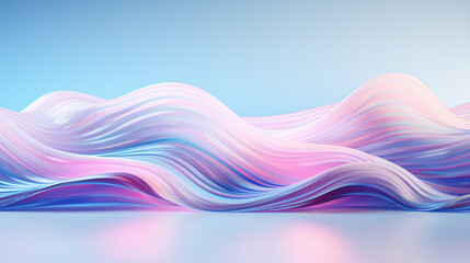 Abstract flowing waves with soft pastel colors