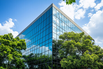 Green building, Office with green environment.